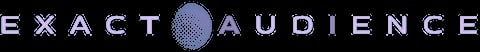 Exact Audience logo with stylized purple sphere replacing the O in Audience